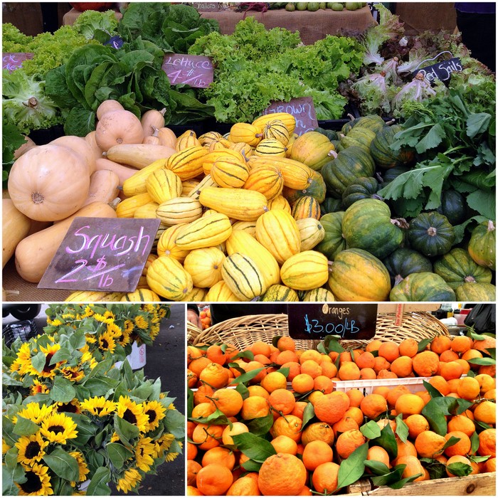 All sorts of fresh goodies at the farmer's market