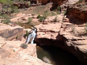 The popular people swimming hole