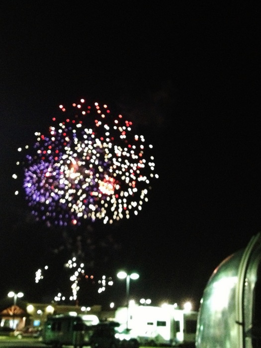 Firework show at the Walmart