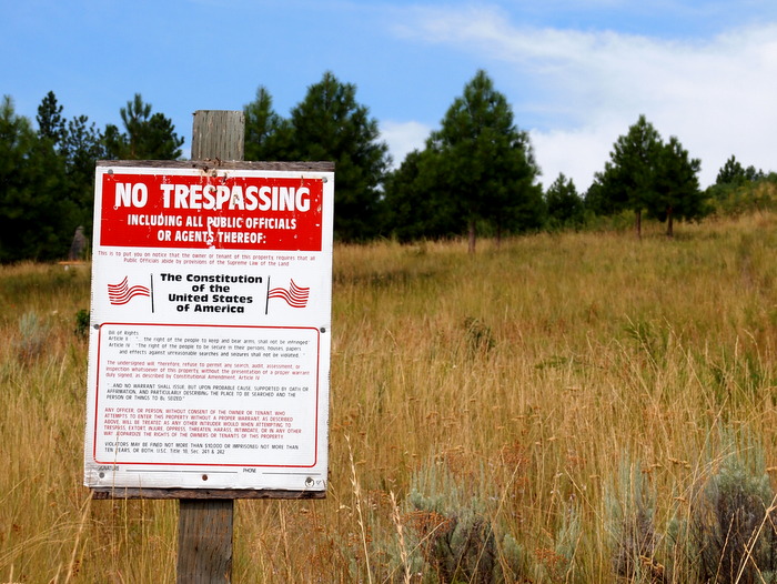 Whoever put up this 'No Trespassing' sign means business