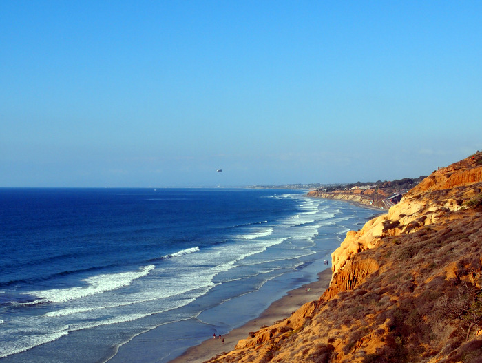 On the top of the cliffs at Torrey Pines