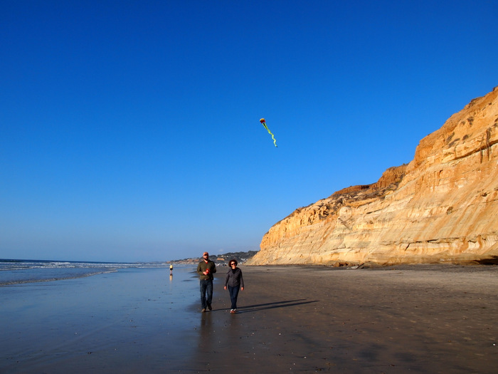 On the beach at Torrey Pines