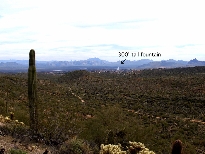 A giant fountain