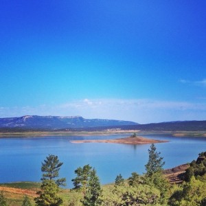 Morning lake view