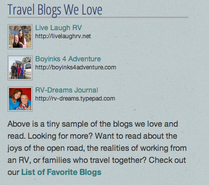 Blogs We Love sidebar