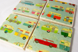 Airstream Handmade Marble Tile Coasters