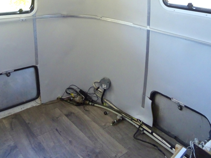 Airstream bedroom floor