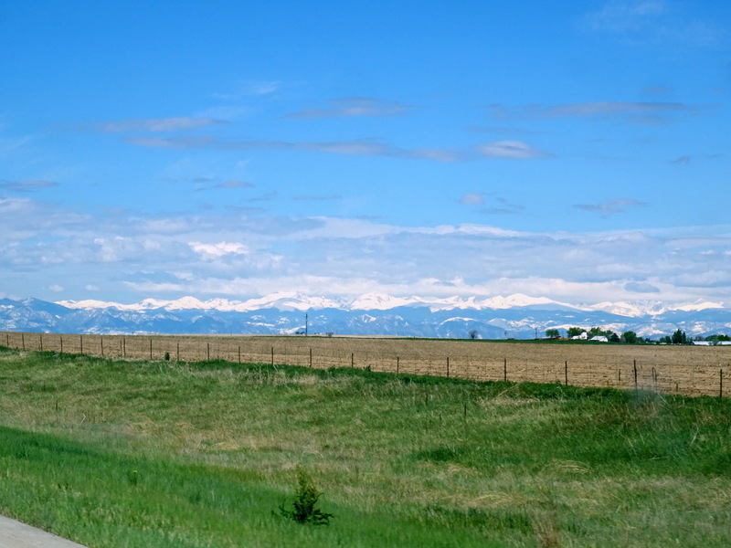 Rocky Mountains as seen from I-70 near Denver, CO