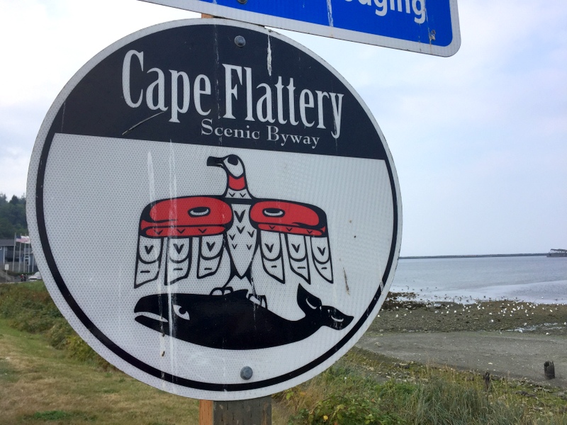 Cape Flattery Scenic Byway Sign in Neah Bay