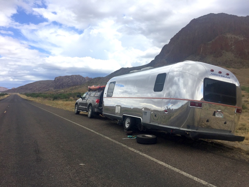 Airstream on a Texas Roadside