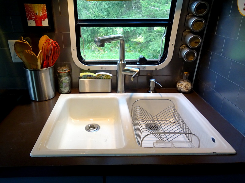 Airstream Bambi Sink Cover, Wood, For One Bowl of 27' x 16' Double Sinks